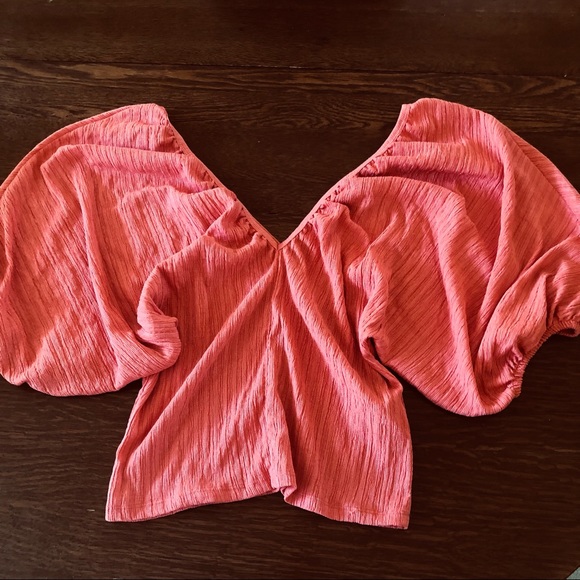 Zara lace balloon long sleeve  blouse work/play... m